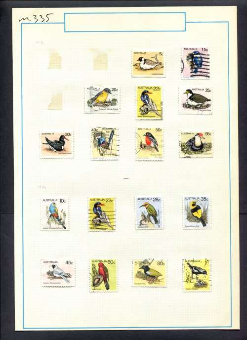 Australia - 17 Stamps Mounted (Hinged) On Old Album Page