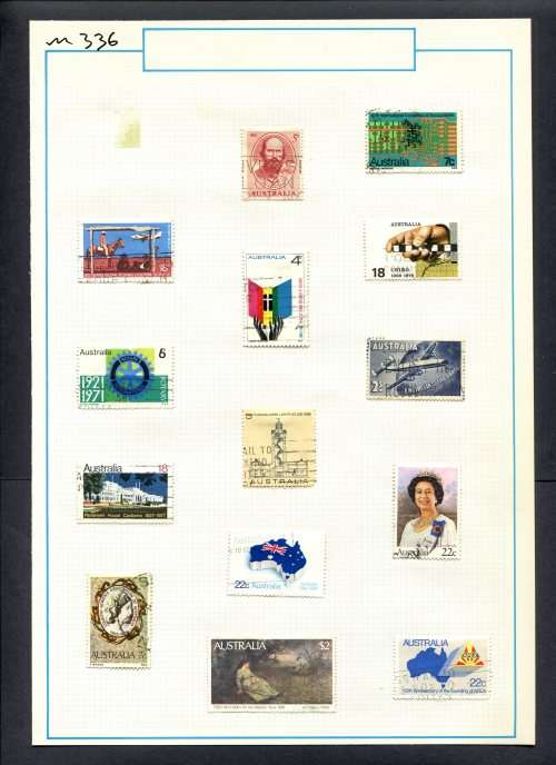 Australia - 14 Stamps Mounted (Hinged) On Old Album Page