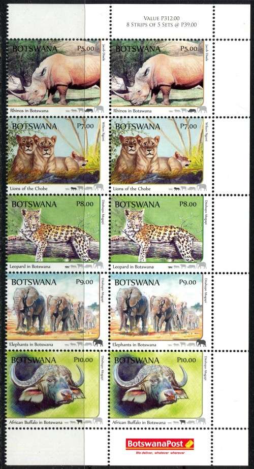 Botswana - Animals - Block of 10 - 2018 - MNH