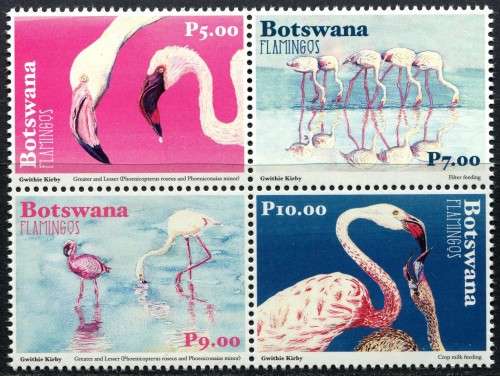 Botswana - Birds Setenant Block of 4 - 2018 - MNH