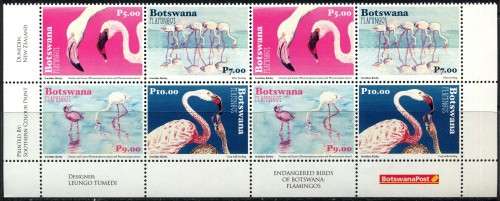 Botswana - Birds - Block of 8 - 2018 - MNH