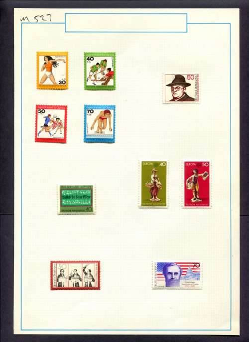 Germany - 10 Stamps Mounted (Hinged) On Old Album Page