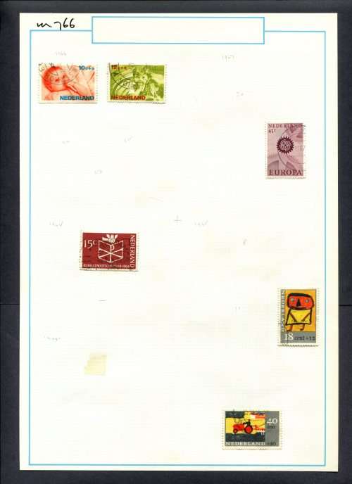 Netherlands - 6 Stamps Mounted (Hinged) On Old Album Page