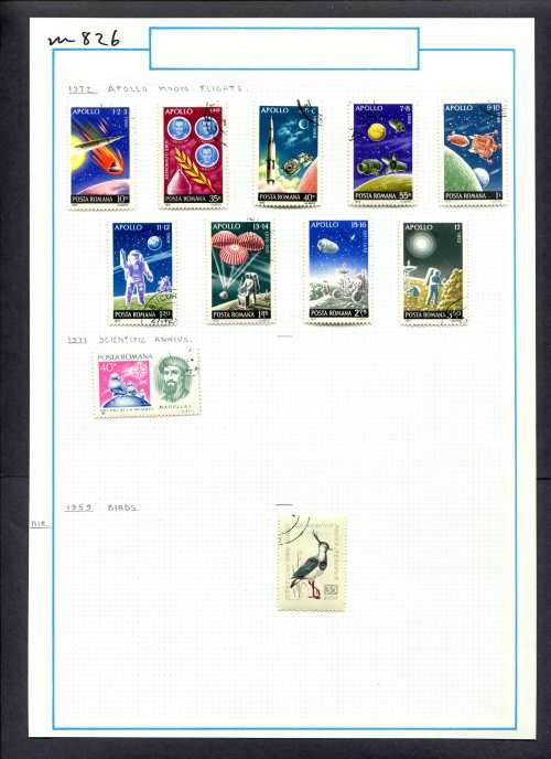 Romania - 11 Stamps Mounted (Hinged) On Old Album Page