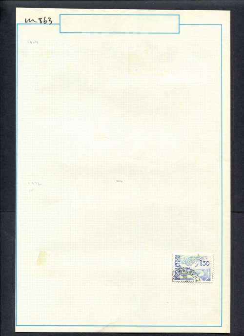 Liechtenstein - 1 Stamp Mounted (Hinged) On Old Album Page