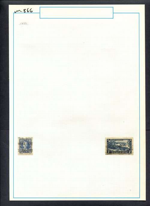 Monaco - 2 Stamps Mounted (Hinged) On Old Album Page