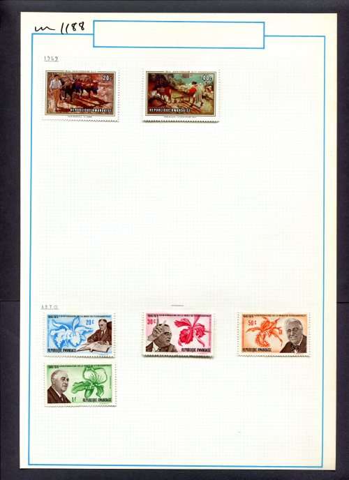 Rwanda - 6 Stamps Mounted On Old Album Page