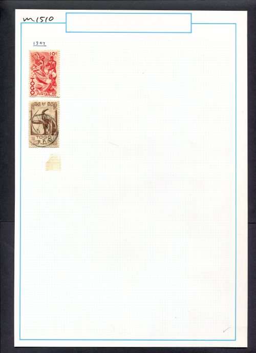 Togo - 2 Stamps  Mounted (Hinged) On Old Album Page