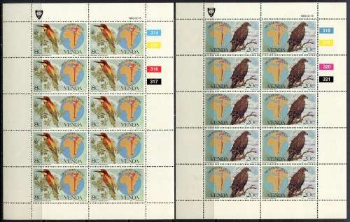 Venda - Birds - Set of 4 Full Sheets of 10 - 1983 - MNH