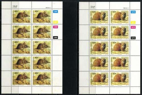 Bophuthatswana - Set of 4 Full Sheets of 10 - 1990 - MNH - Some Very Light Toning