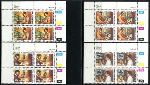 Bophuthatswana - Set of 4 Control Blocks of 4 - 1987 - MNH
