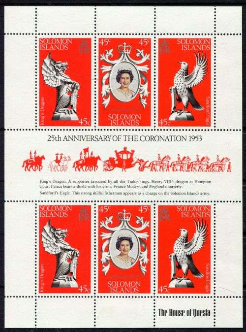 Solomon Islands - Sheet - QEII 25th Anniversary of Coronation 1978 - MNH
