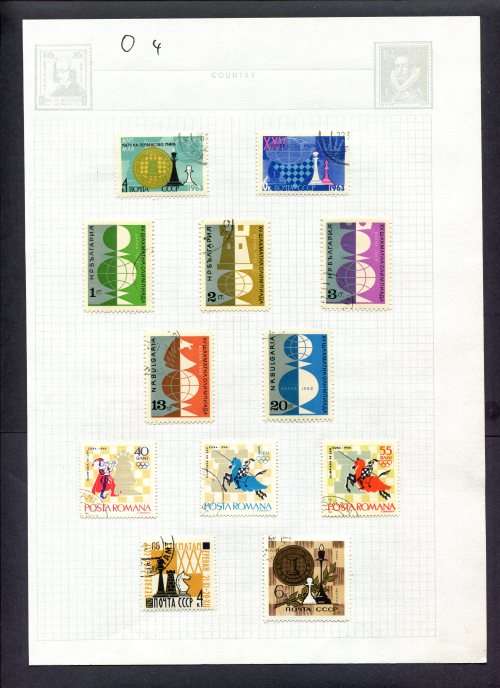 Sport - 12 Stamps Mounted(Hinged) on Album Page