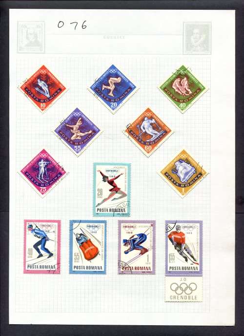 Sport - 12 Stamps Mounted(Hinged) on Album Page