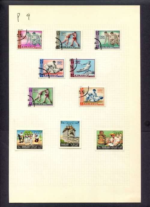 Sport - 10 Stamps Mounted(Hinged) on Album Page