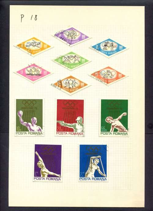 Sport - 12 Stamps Mounted(Hinged) on Album Page