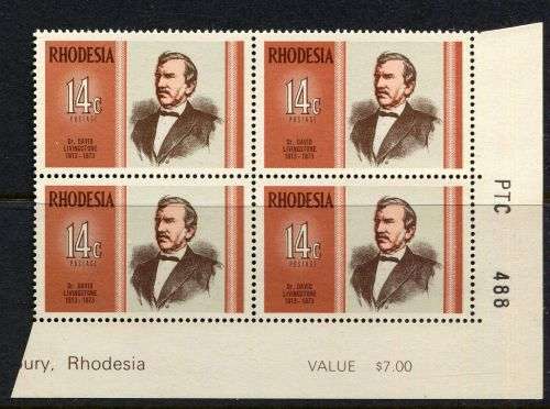 Rhodesia - 1 PTC Block of 4 - 1973 - MNH