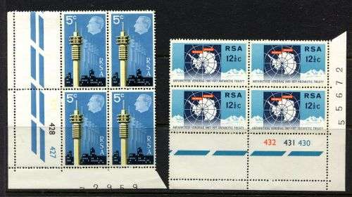RSA - 2 Control Blocks of 4 - 1971 - MNH