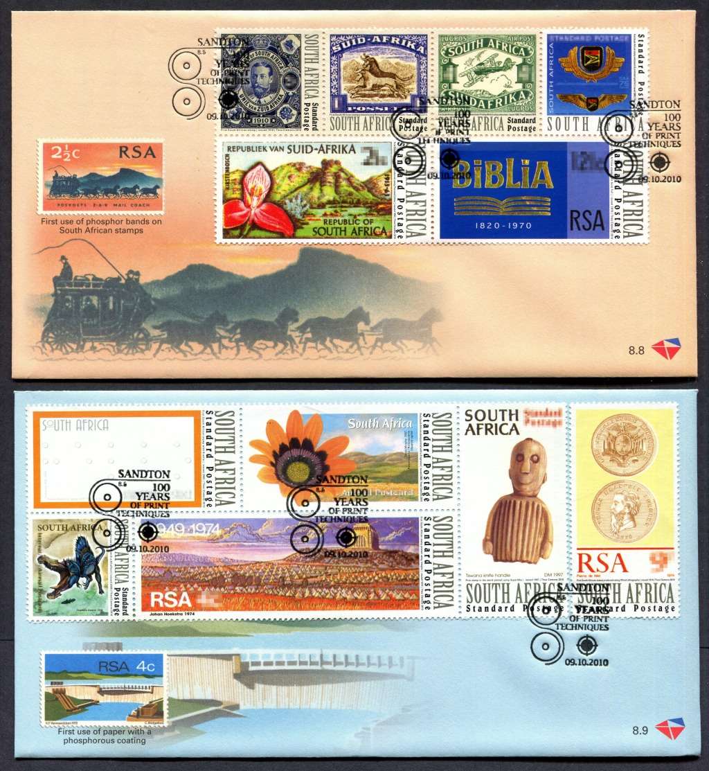 RSA - Set of 2 FDC`s 8.8 + 8.9 - 2010