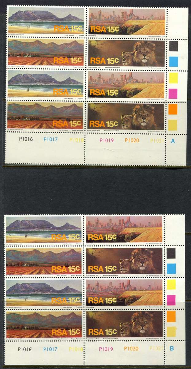 RSA - Set of 2 Control Blocks of 8 - 1975 - MNH