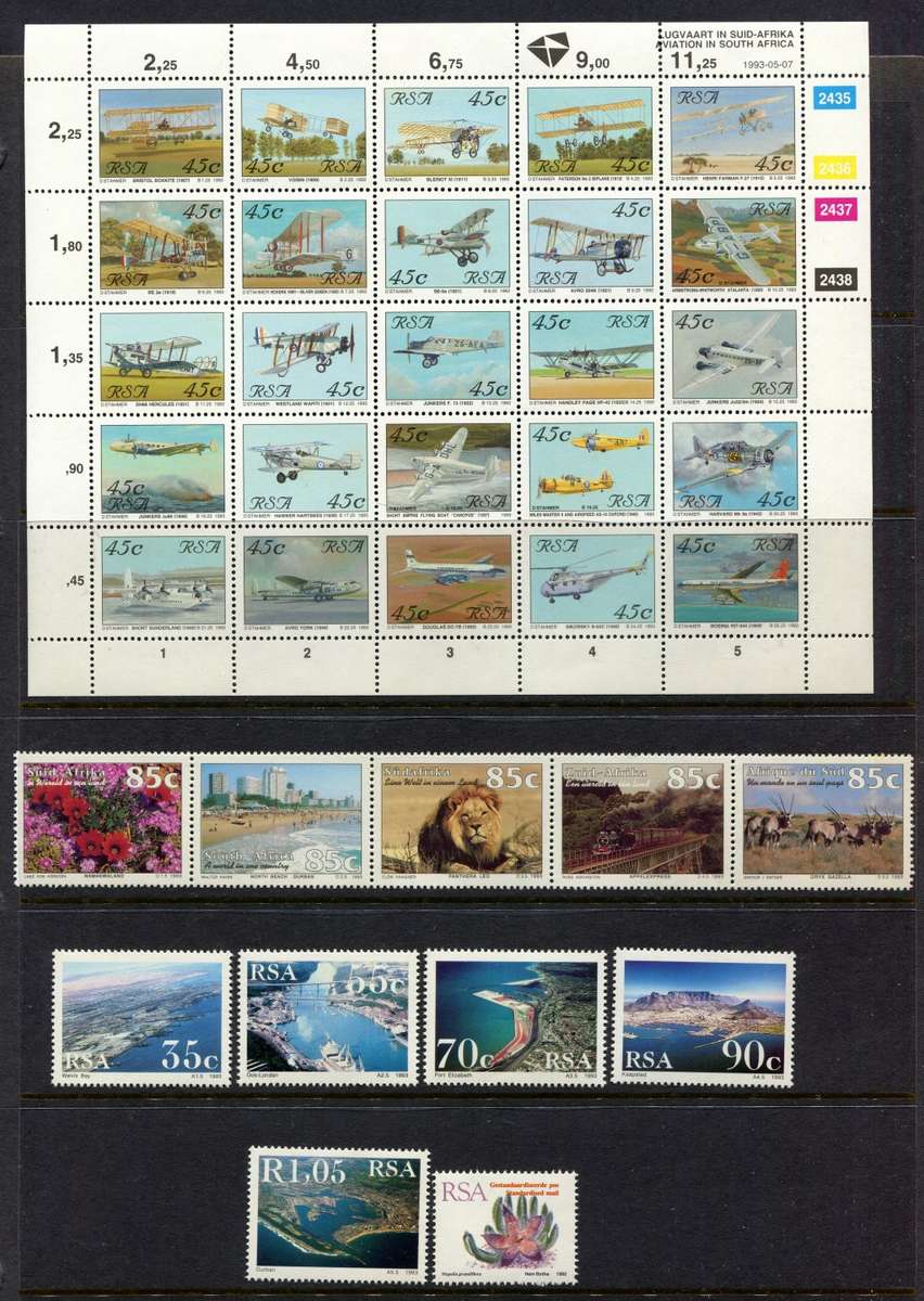 RSA - 57 Stamps of 1993 - MNH