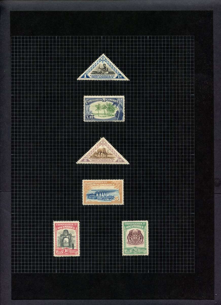 Mozambique - 6 Stamps Mounted (Hinged) On Album Page