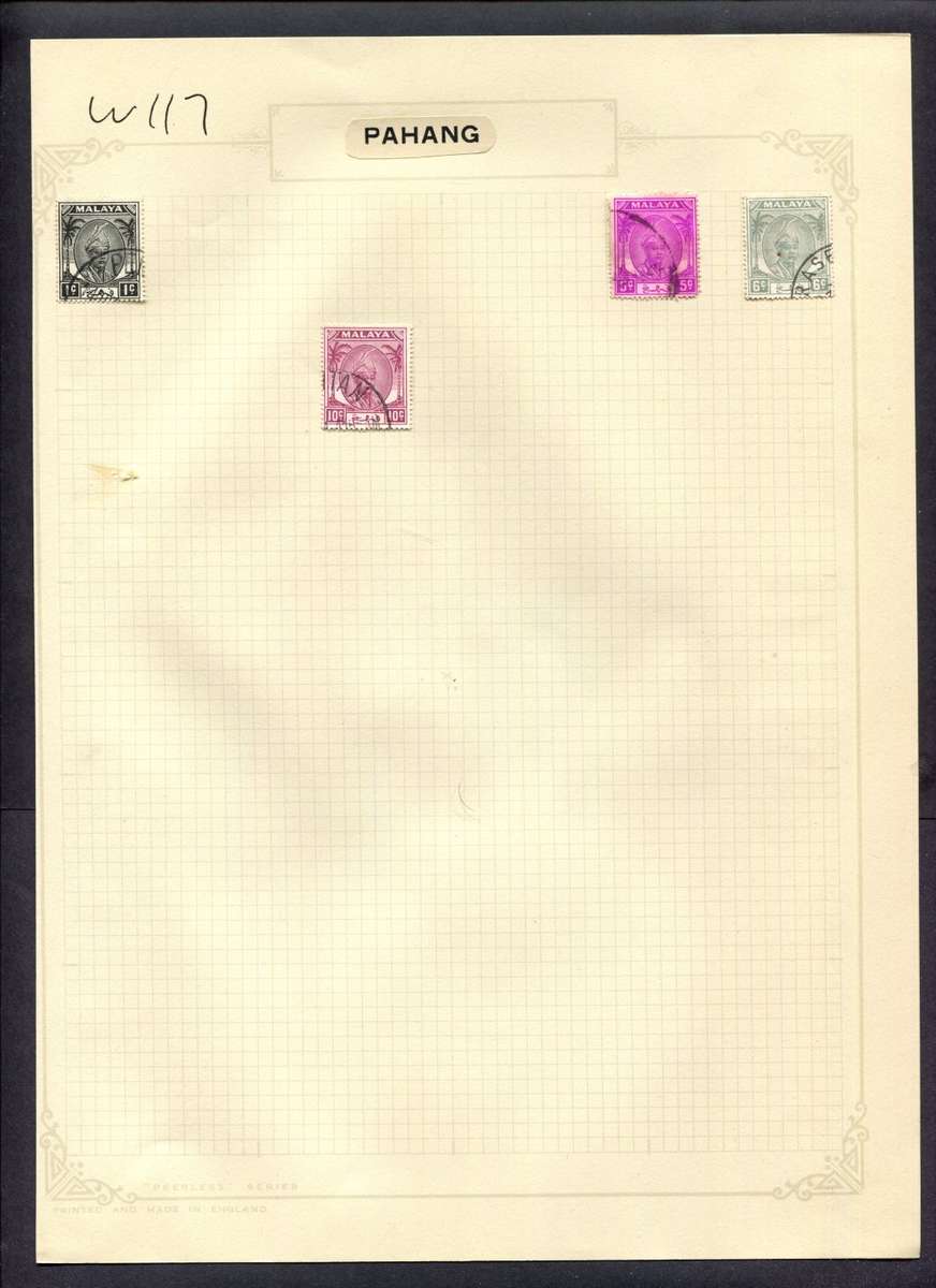Malaysia - 4 Stamps Mounted (Hinged) On Album Page