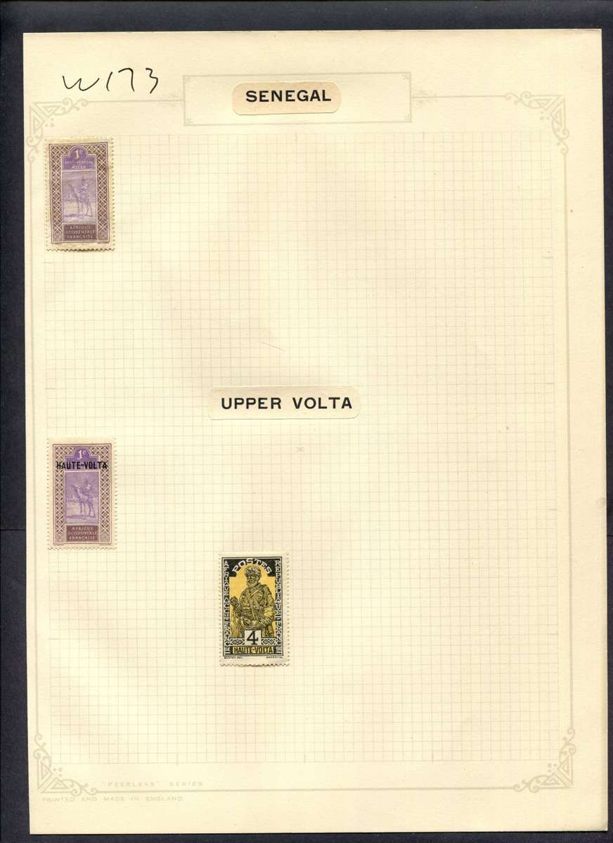 Upper Volta - 3 Stamps Mounted (Hinged) On Album Page