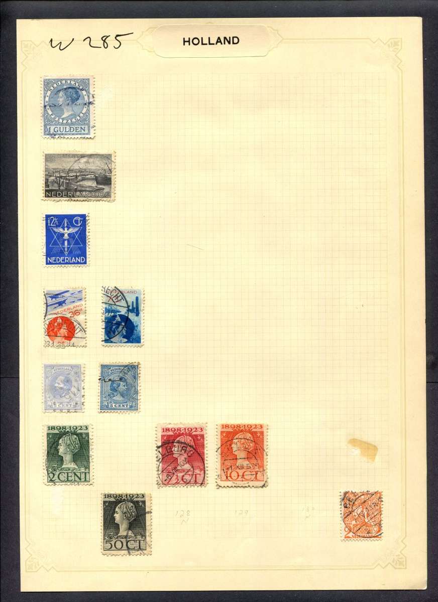 Netherlands - 12 Stamps Mounted (Hinged) On Album Page