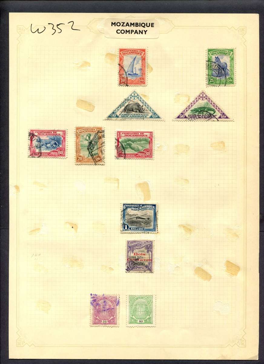 Mozambique Company - 11 Stamps Mounted (Hinged) On Album Page