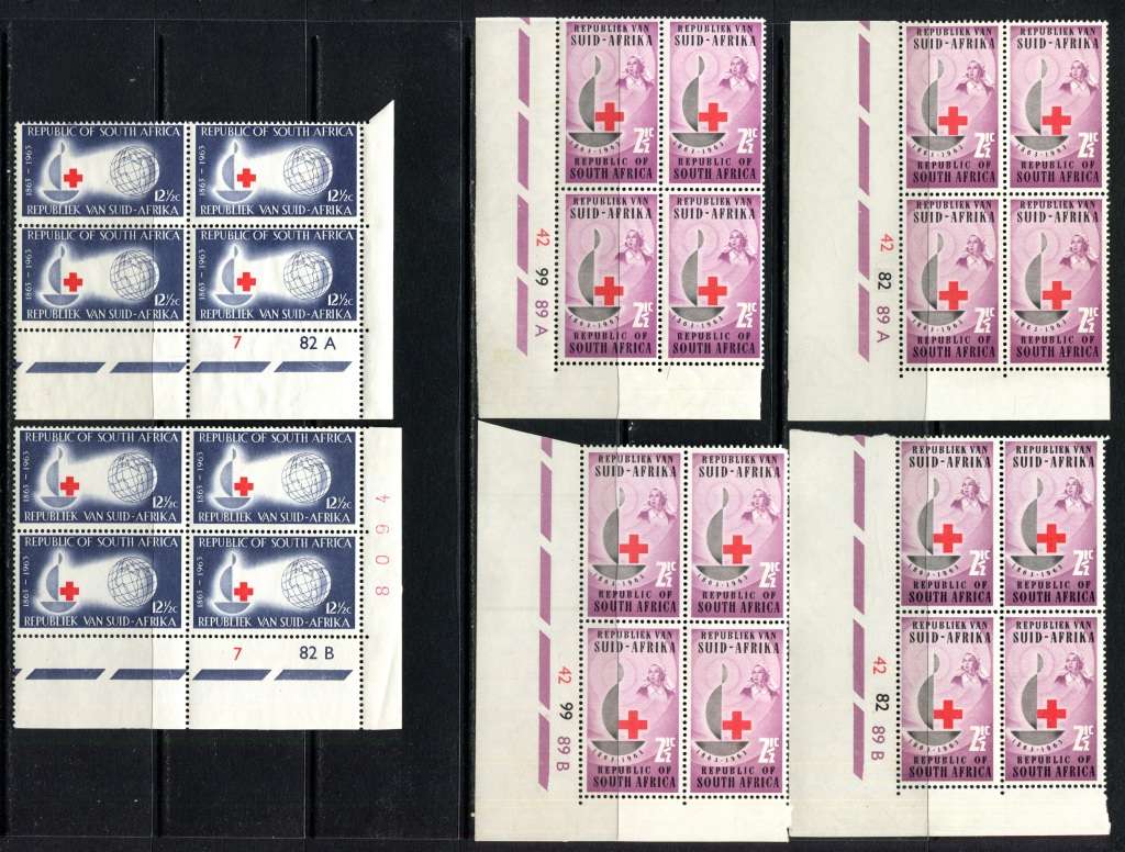 RSA - 6 Control Blocks of 4 - 1963 - MNH