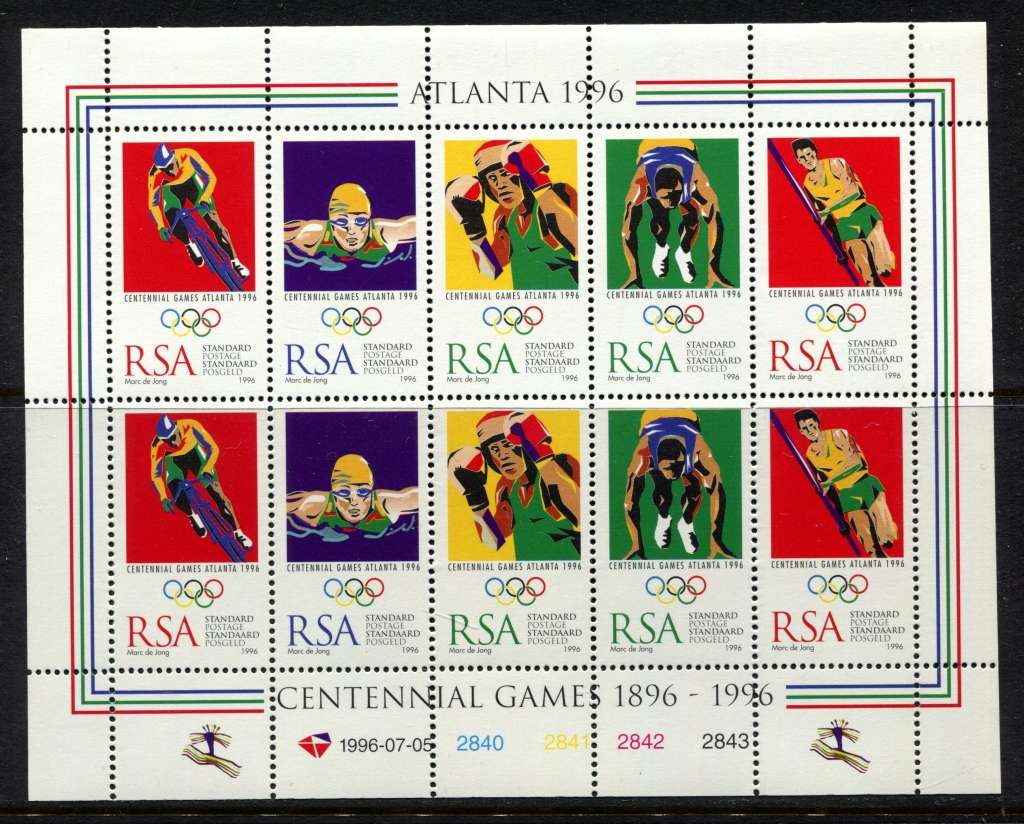 RSA - Sheet of 10 - 1996 - MNH