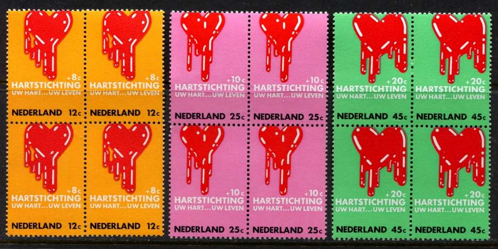 Netherlands - Set of 3 Blocks of 4 - 1970 - MNH
