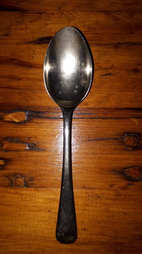 A NICKEL SILVER teaspoon
