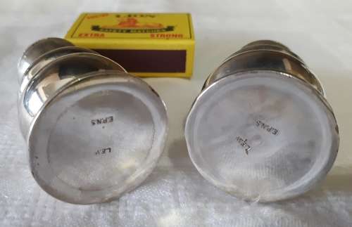 VINTAGE HEAVY SILVER PLATED SALT AND PEPPER SHAKER SET