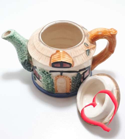 Vintage Japanese Fine Porcelain Cottageware Tea Pot