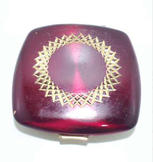 Collectable Brass and Acrylic Melissa Ladies Compact