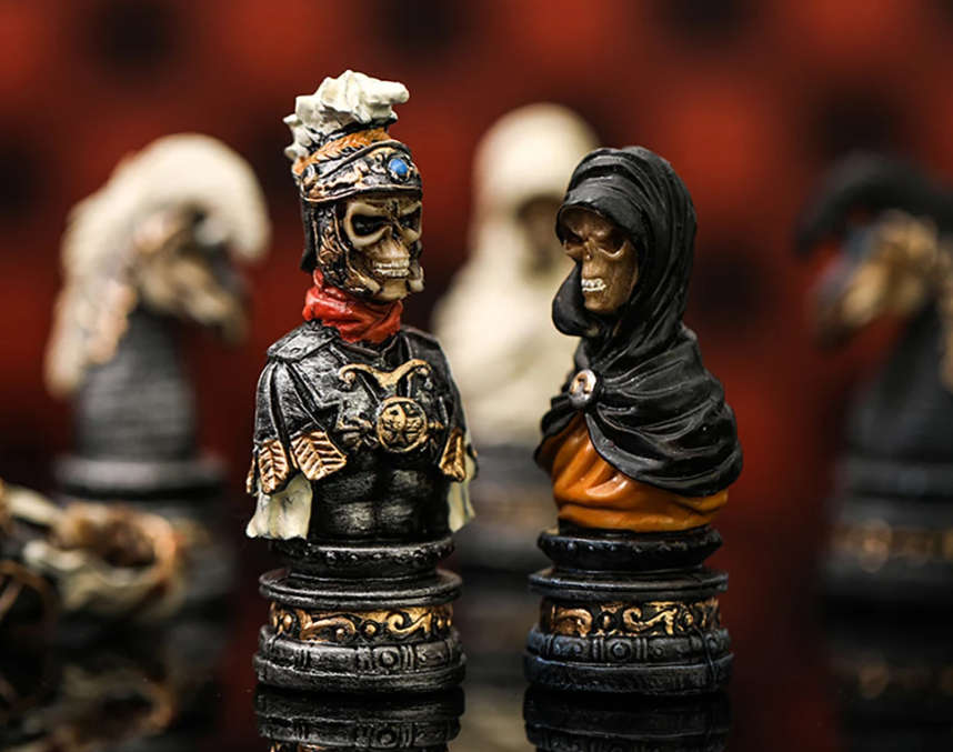 Skeleton Character themed chess set