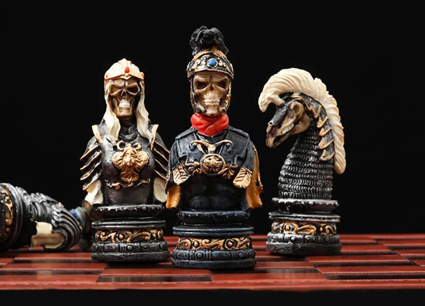 Skeleton Character themed chess set
