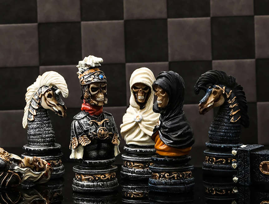 Skeleton Character themed chess set