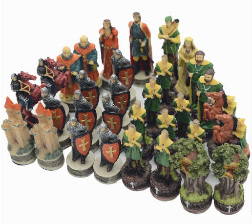 Robin Hood Character themed chess game - only chess pieces