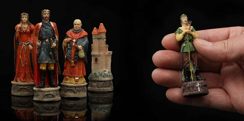 Robin Hood Character themed chess game - only chess pieces