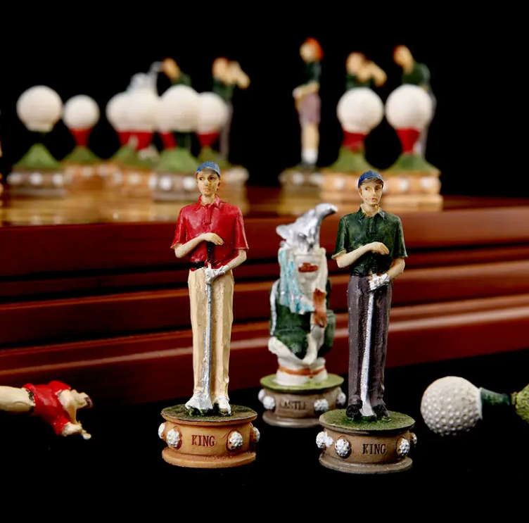 Golf Character themed chess set