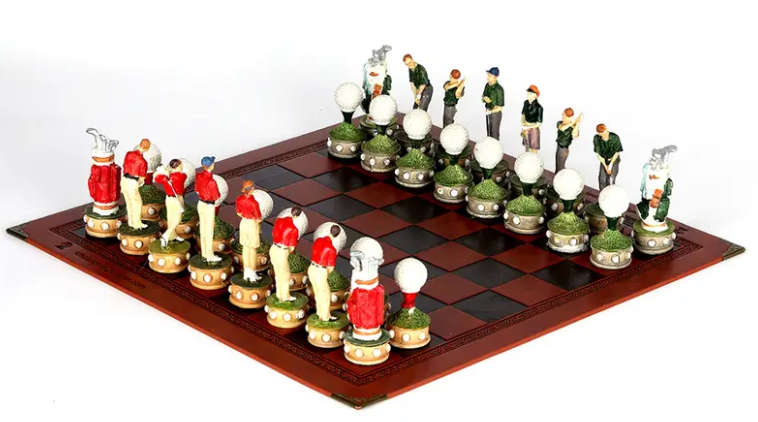Golf Character themed chess set