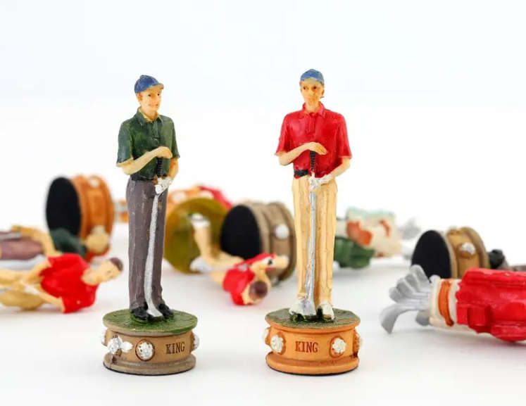 Golf Character themed chess set