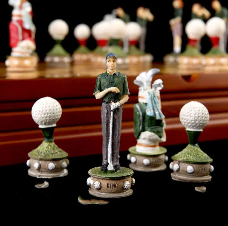Golf Character themed chess set