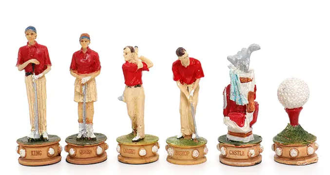 Golf Character themed chess set