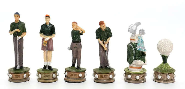 Golf Character themed chess set