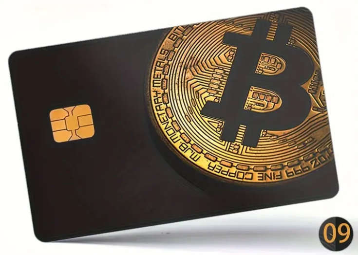 Bitcoin Bank Cards Stickers - Black