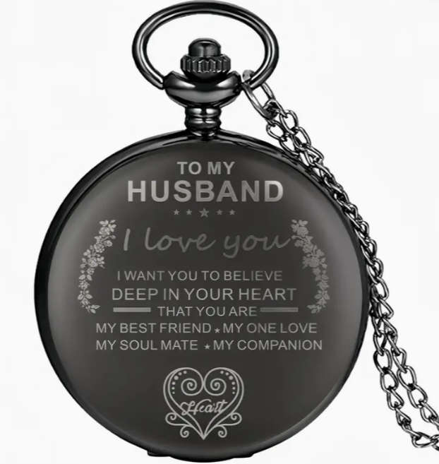 To My Husband Pocket Watch